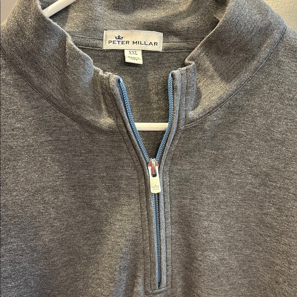 Peter Millar Crown Comfort Men's XXL Grey Pullover 1/4 Zip Lightweight Soft - Picture 2 of 4